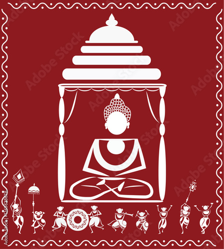 Warli art, Indian folk art, Dashavatara, Budha,
