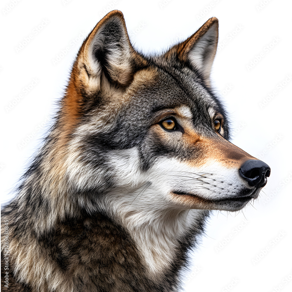 Fototapeta premium wolf isolated on white background