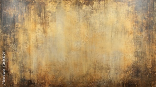 Abstract golden grunge texture with dark edges for an antique effect