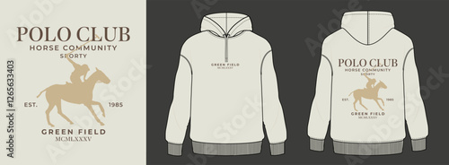 Men's hoddie mockup with print