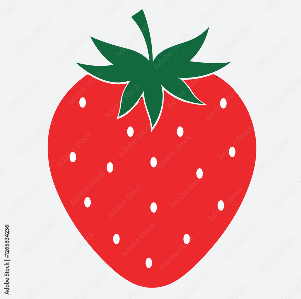 Obraz premium a strawberry silhouette vector art illustration, strawberry vector illustration