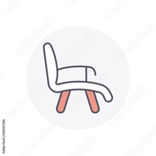 Rocking Chair vector icon stock illustration