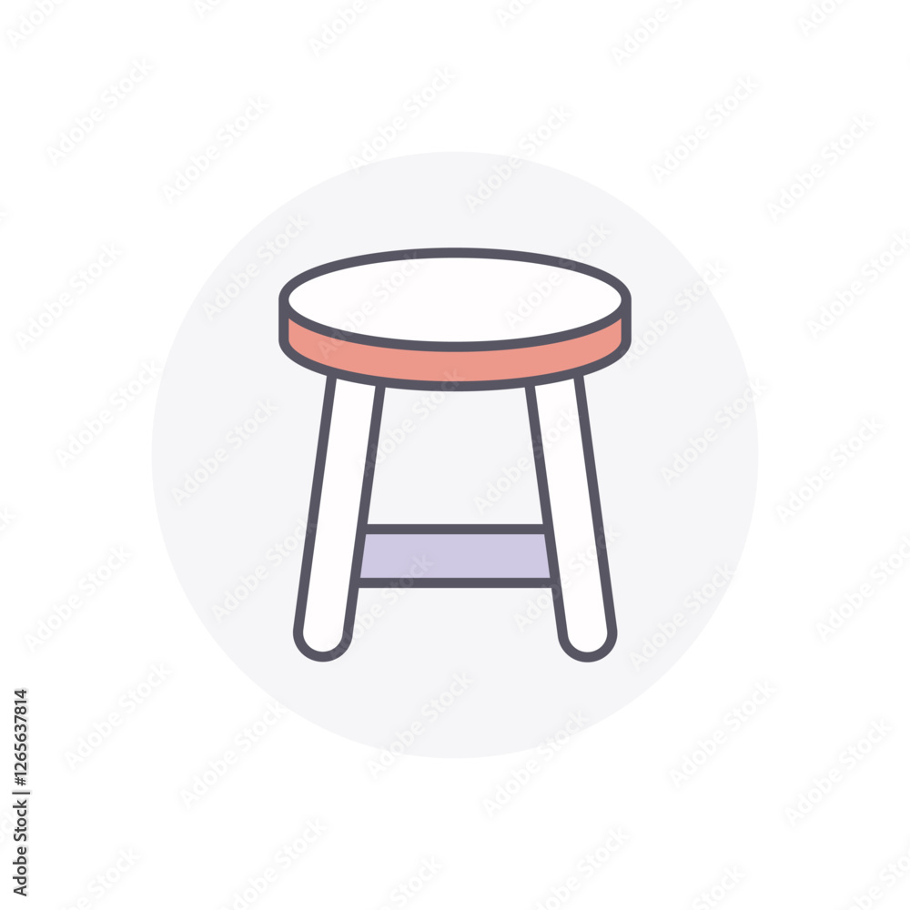 Stool Stand vector icon stock illustration Stool Stand vector icon stock illustration
