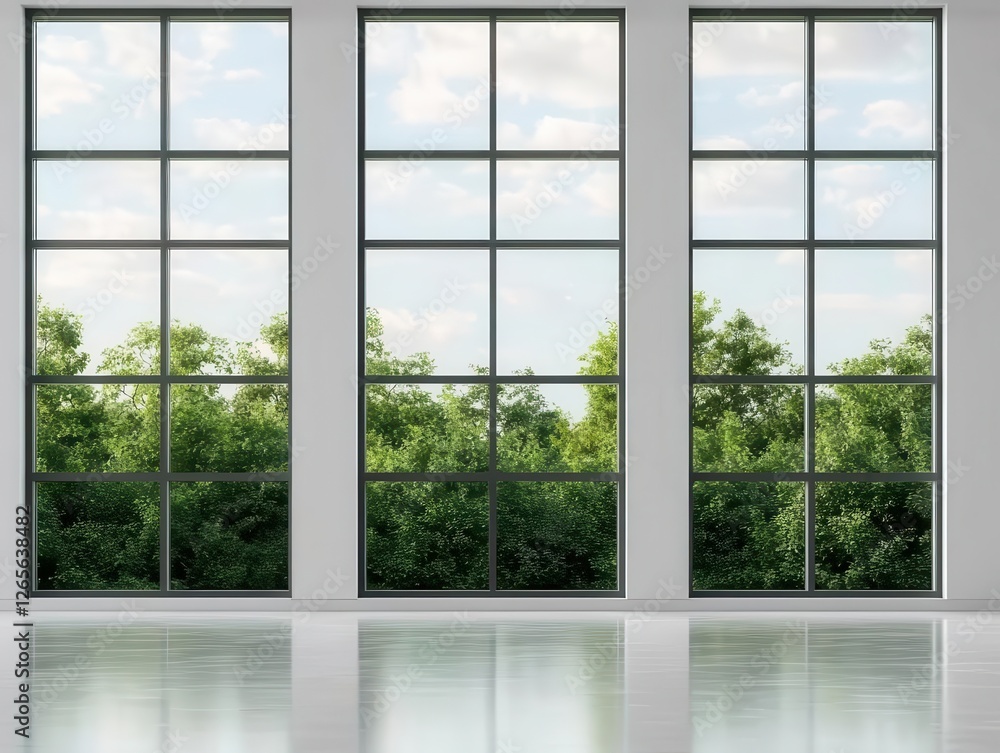sustainable interior design with biophilic design and technology. Smart glass walls with real-time transparency control enhancing connection to outdoor nature sustainable interior design with biophilic design and technology. Smart glass walls with real-time transparency control enhancing connection to outdoor nature