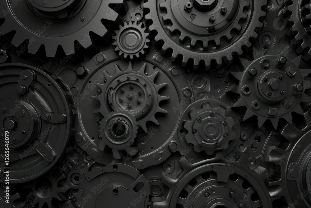 Large system of metal engine gears wheels in connection. Neural network ai generated Large system of metal engine gears wheels in connection. Neural network ai generated