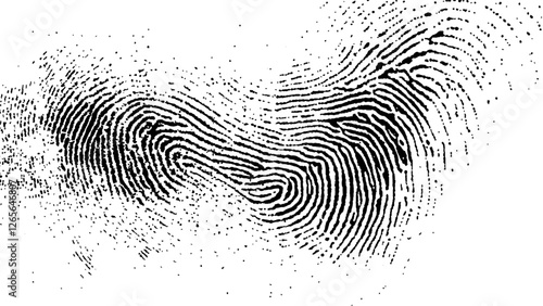 Wallpaper Mural Vector style white and black fingerprint texture design. Vector black fingerprint on white Transparent background.
 Torontodigital.ca