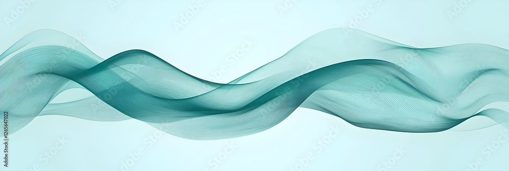 A green wave with a white background A green wave with a white background