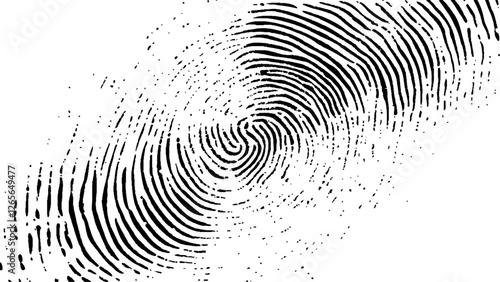 Wallpaper Mural Black fingerprint on white Transparent background. Torontodigital.ca