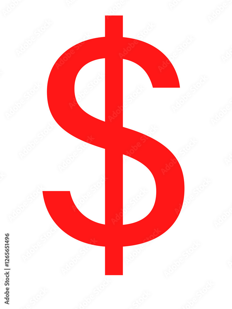 red dollar sign red dollar sign