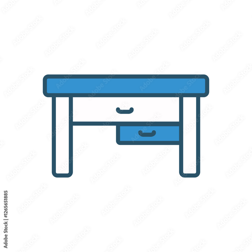 Desk vector icon stock illustration Desk vector icon stock illustration