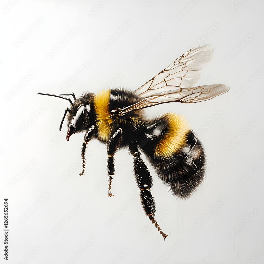 bee on white background bee on white background