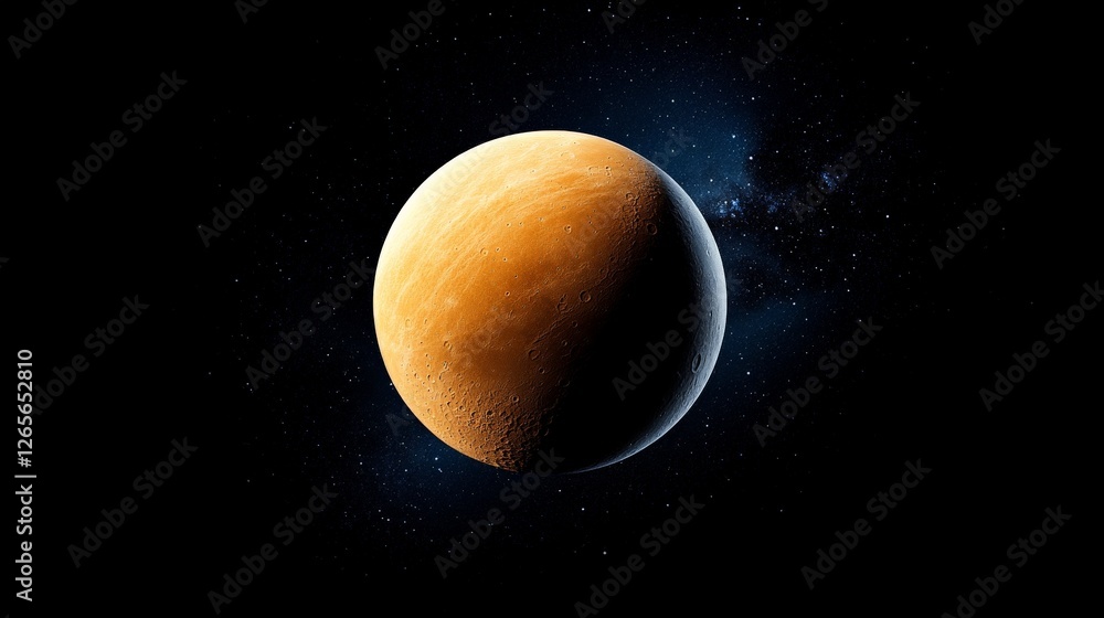 Breathtaking Panoramic Vista of Celestial Planet in Space Breathtaking Panoramic Vista of Celestial Planet in Space