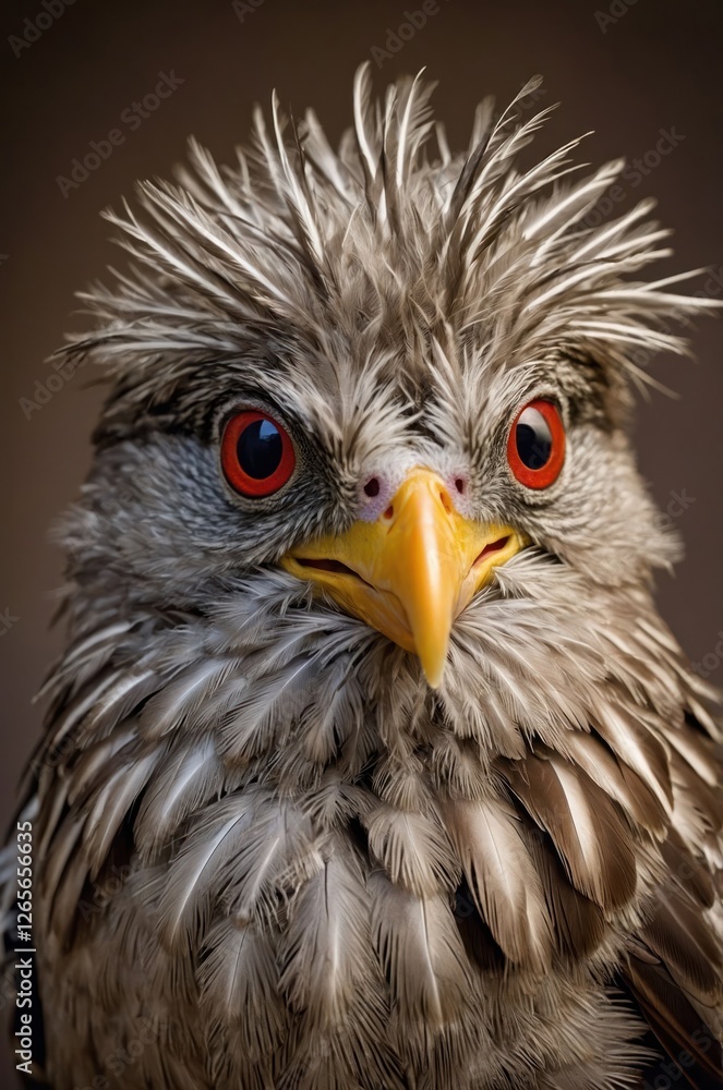 A close-up portrait of a bird with striking features and vibrant colors. A close-up portrait of a bird with striking features and vibrant colors.