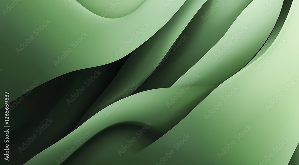 Fototapeta premium Modern minimalist abstract Green gradient background with large shapes of green and blue