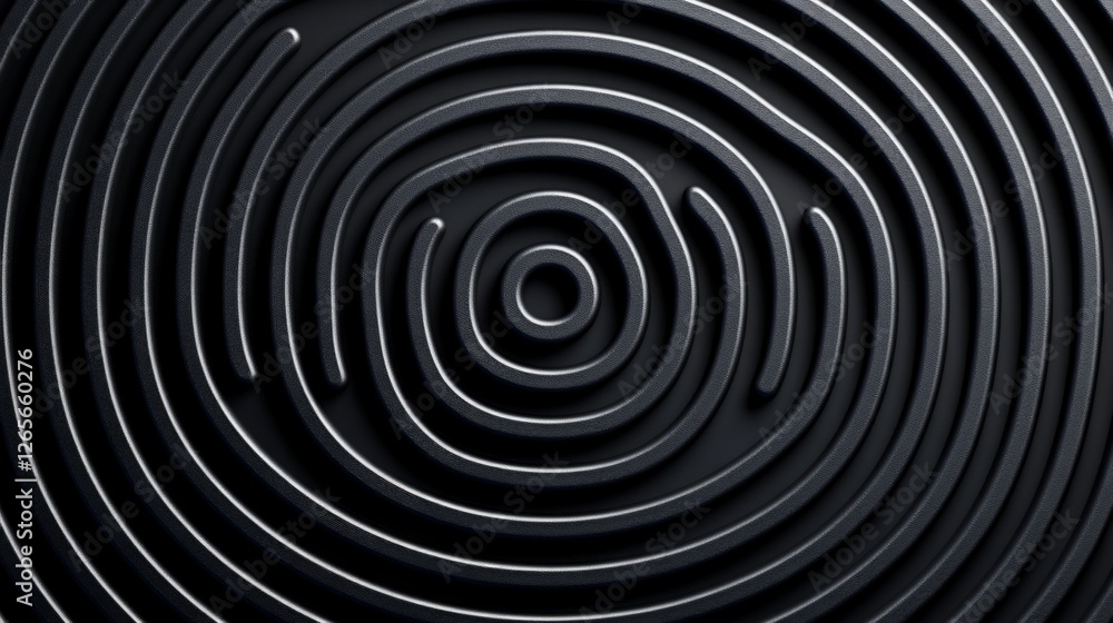 Obraz premium Dark Labyrinth Background with Captivating Spiral Patterns