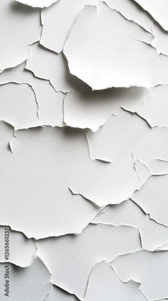 Cracked White Paper Surface with Abstract Layers Cracked White Paper Surface with Abstract Layers