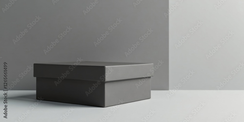 A simple gray box sits on a minimalist, light gray surface against a backdrop of subtle gray tones, creating a clean and modern aesthetic. A simple gray box sits on a minimalist, light gray surface against a backdrop of subtle gray tones, creating a clean and modern aesthetic.