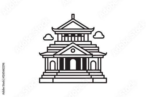 church silhouette vector