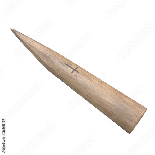 Fotografie Vampire Stake, 3d illustration Isolated on white background