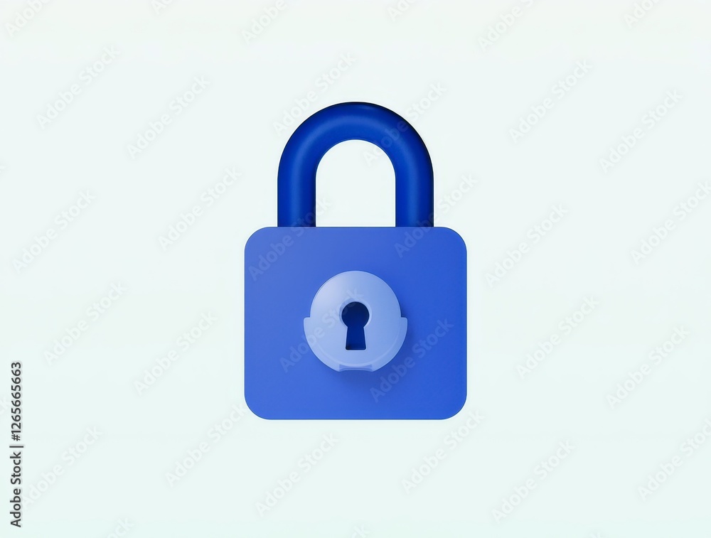 Blue lock protecting privacy and providing security in digital world Blue lock protecting privacy and providing security in digital world