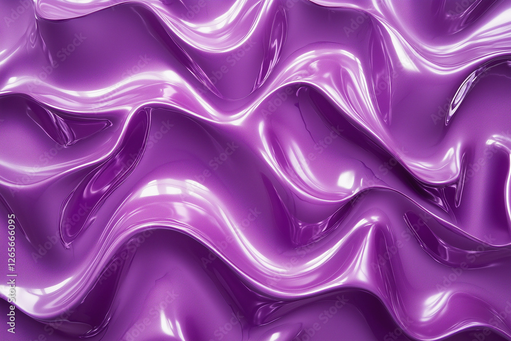 Obraz premium Abstract background with 3D shiny plastic waves