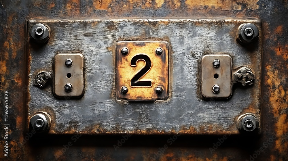 Rusty Metal Plate Number Two Industrial Design Rusty Metal Plate Number Two Industrial Design