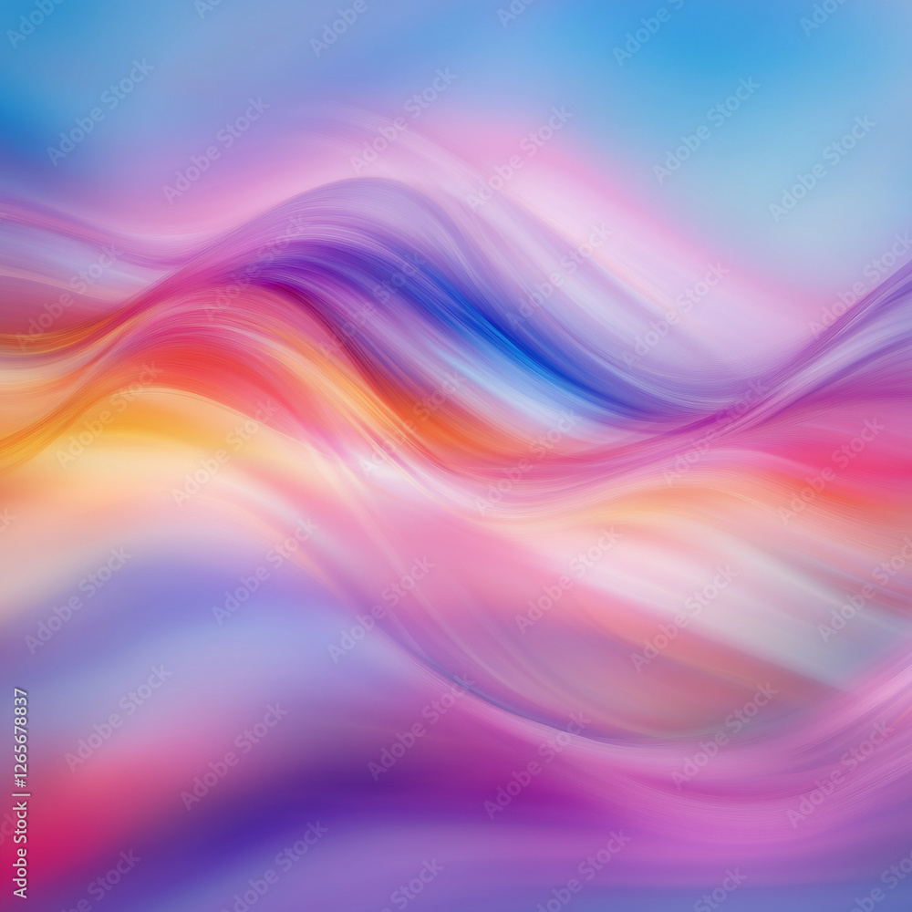 Harmonious Flow: Soft Patterns in Abstract Art with a Blurred Effect, abstract colorful background Harmonious Flow: Soft Patterns in Abstract Art with a Blurred Effect, abstract colorful background