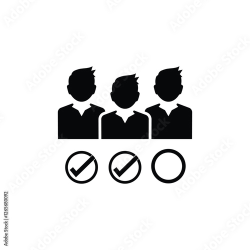 Employee data of abilities check and competence information. Skills checklist of company candidate icon. Human avatar, check mark qualification for