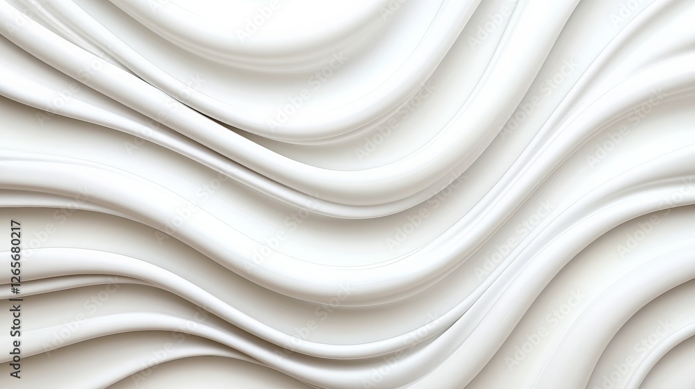 Obraz premium Mesmerizing Soft Gray Waves on Crisp White Canvas Surface