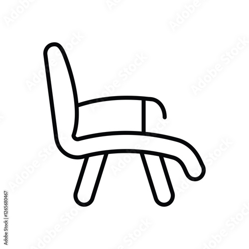Rocking Chair vector icon stock illustration