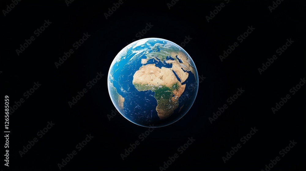 Solitary Pale Blue Orb of Earth Suspended in Vast Cosmic Space Solitary Pale Blue Orb of Earth Suspended in Vast Cosmic Space