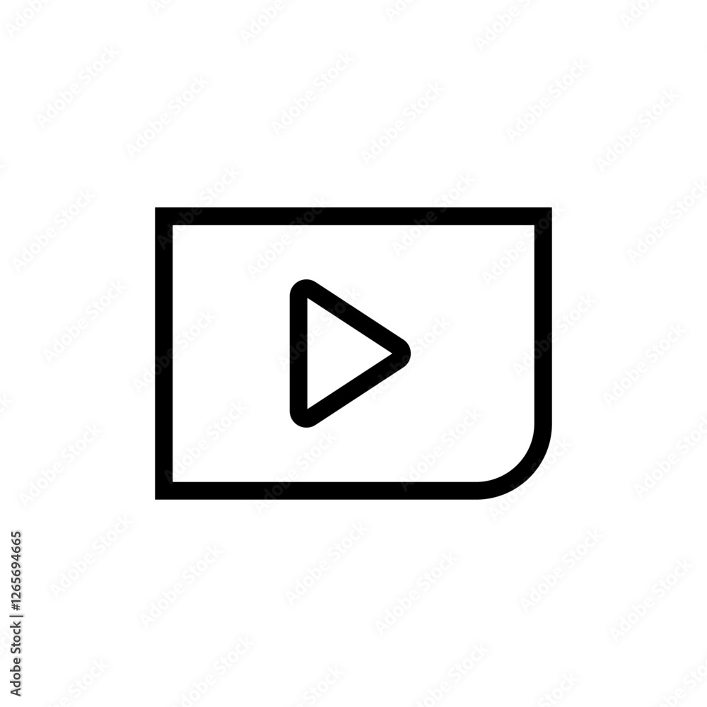 video icon, simple flat style, illustration, logo sign symbol pictogram template, for ui or ux isolated on white for mobile app, editable video icon, simple flat style, illustration, logo sign symbol pictogram template, for ui or ux isolated on white for mobile app, editable