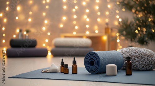 Create a Calming Yoga Corner With Essential Oils and Ambient Lighting for Relaxation and Mindfulness Practice