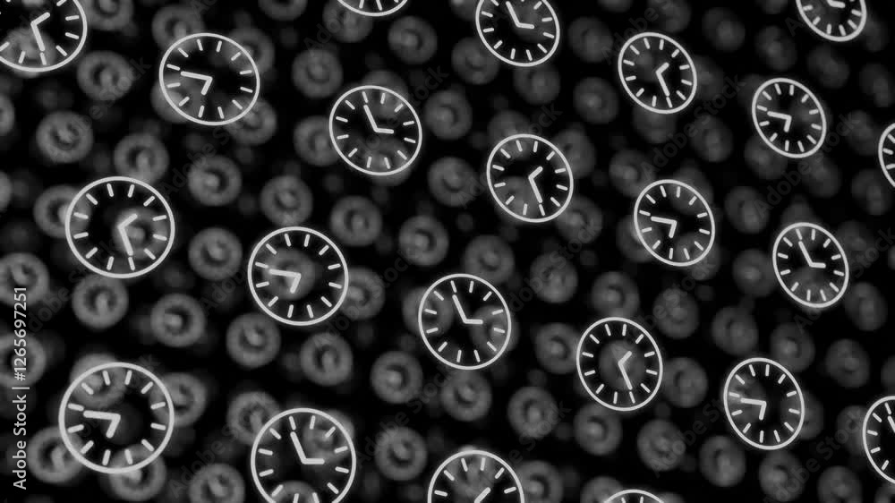 Clocks Time count pointer running moment zoom out dolly slide camera ...