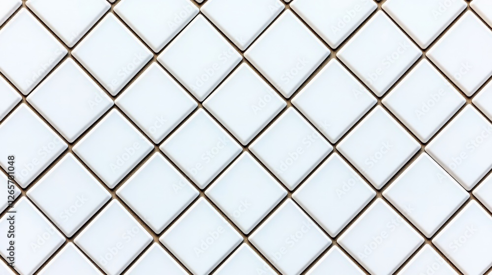 Geometric White Wall Tiles in a Mesmerizing Pattern Design