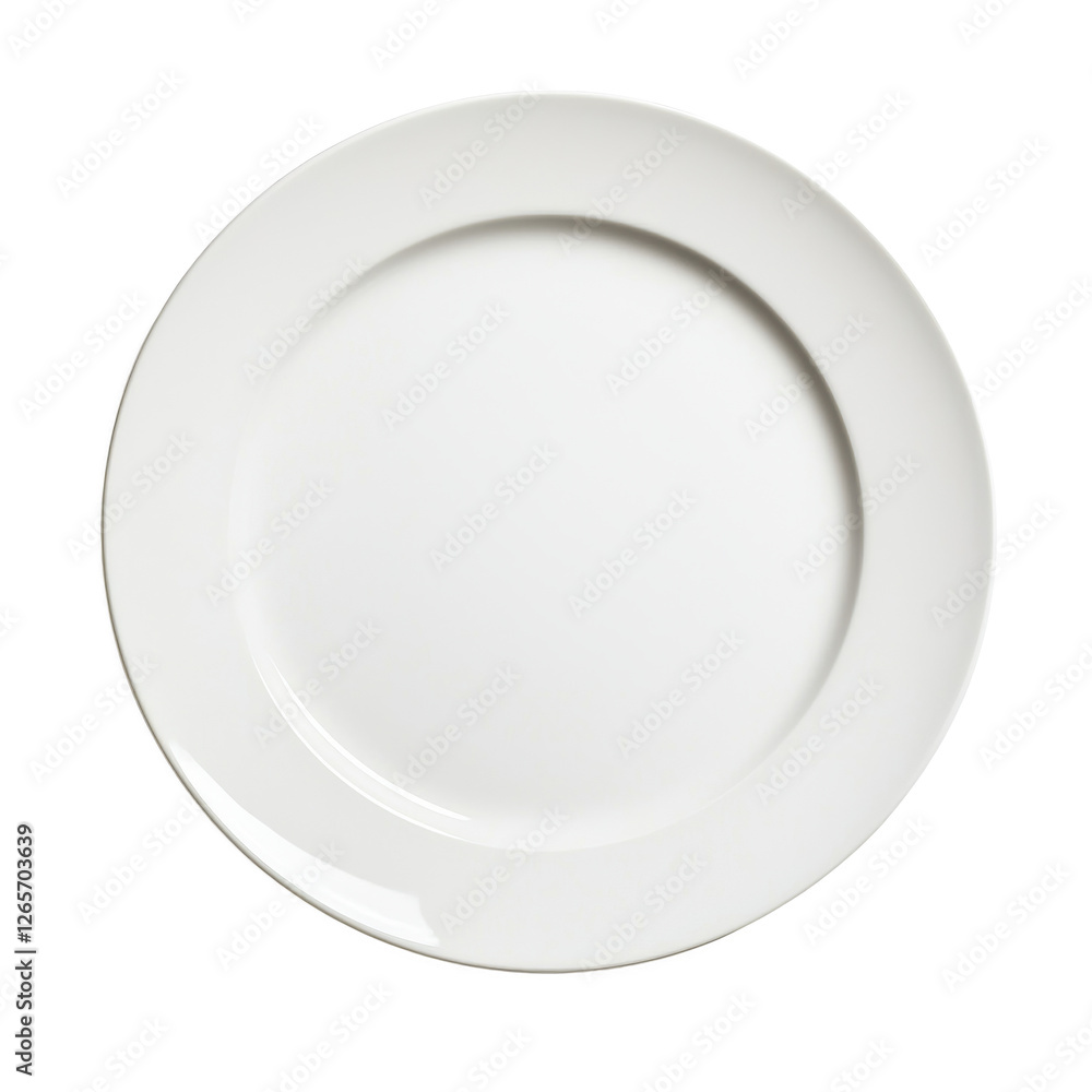White plate on a clean surface, ideal for food presentation. White plate on a clean surface, ideal for food presentation.