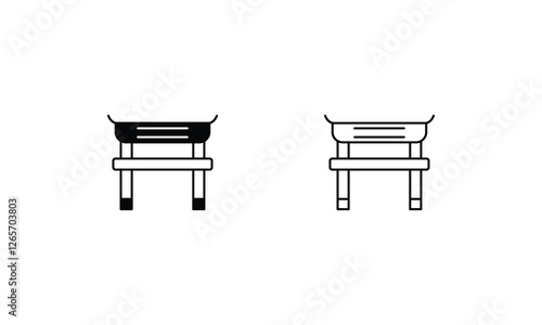 Torii  icons set vector stock illustration