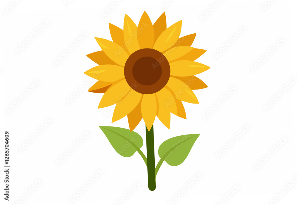 Obraz premium sunflower on white background