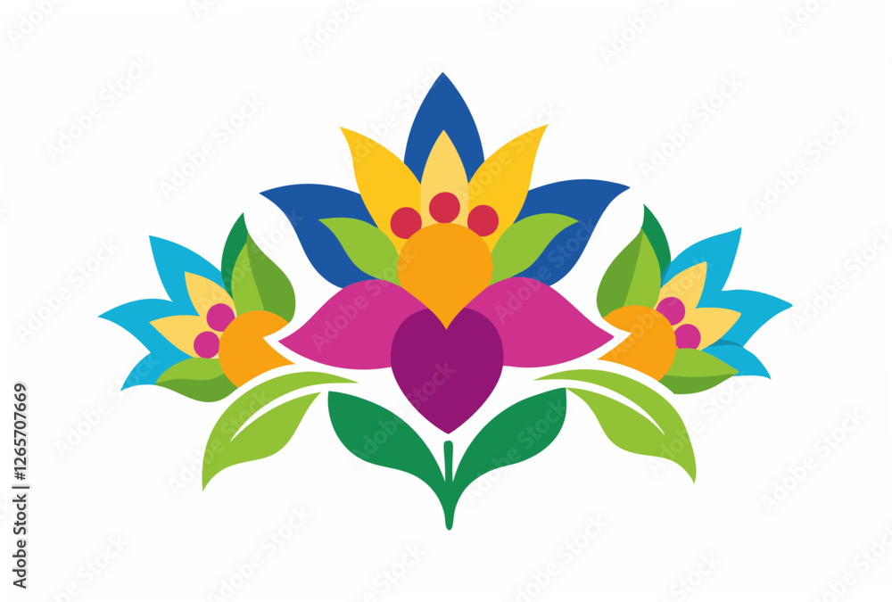 Obraz premium colorful flower vector