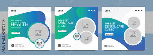 Medical service social media post design template, healthcare social media template, dental social media post, hospital social media banner ads, medical promotion square post design