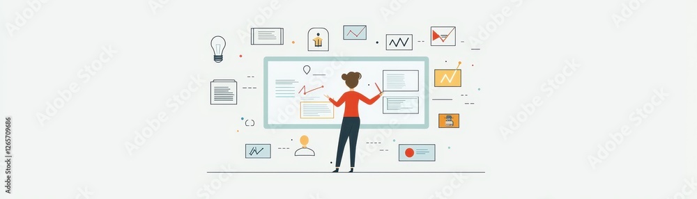 Woman Analyzing Data with Charts and Graphs in a Modern Office Environment for Business Success and Financial Growth Woman Analyzing Data with Charts and Graphs in a Modern Office Environment for Business Success and Financial Growth