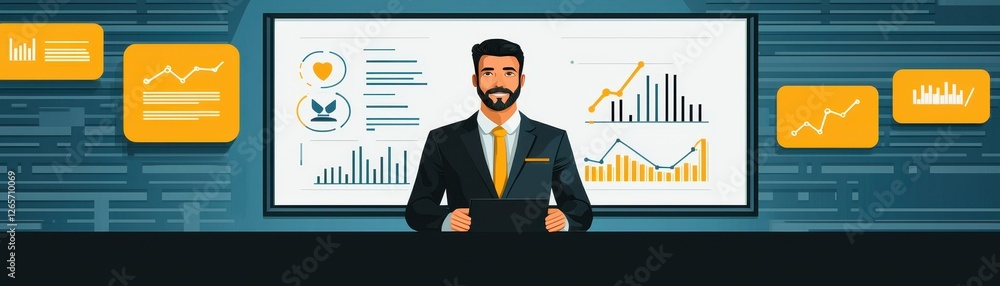 Business Professional Analyzing Market Data with Graphs and Charts in Modern Office Environment for Corporate Strategy Business Professional Analyzing Market Data with Graphs and Charts in Modern Office Environment for Corporate Strategy