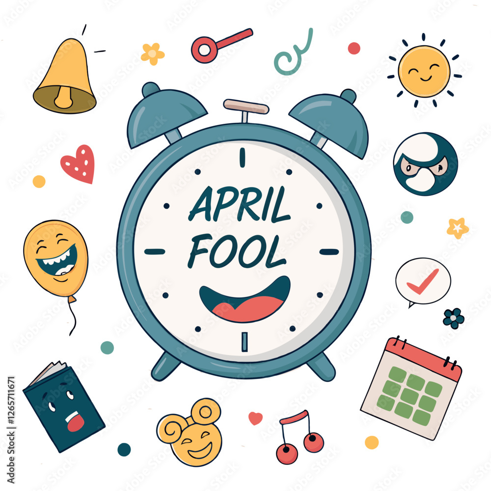 Naklejka premium Hilarious April Fool's Day Moments Illustrated