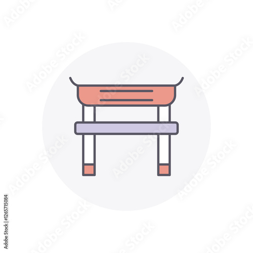Torii  vector icon stock illustration