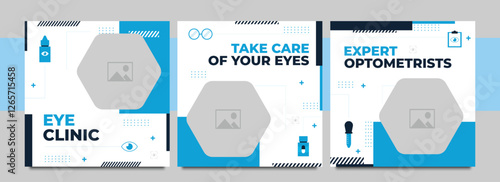 Professional medical healthcare service social media post template design. Clinic or hospital digital marketing. Creative health business promotion banner for doctor, dentist with logo.