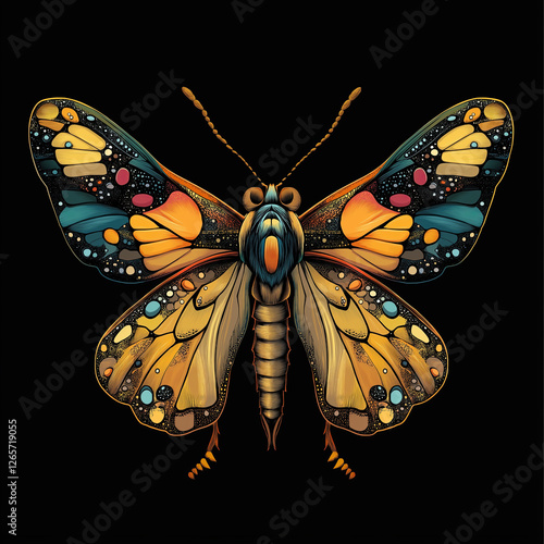 Wallpaper Mural Butterfly, colourful, insect, vibrant, graphic, wing, Colorful Butterfly Vector Art – Vibrant & Detailed Digital Illustration Torontodigital.ca