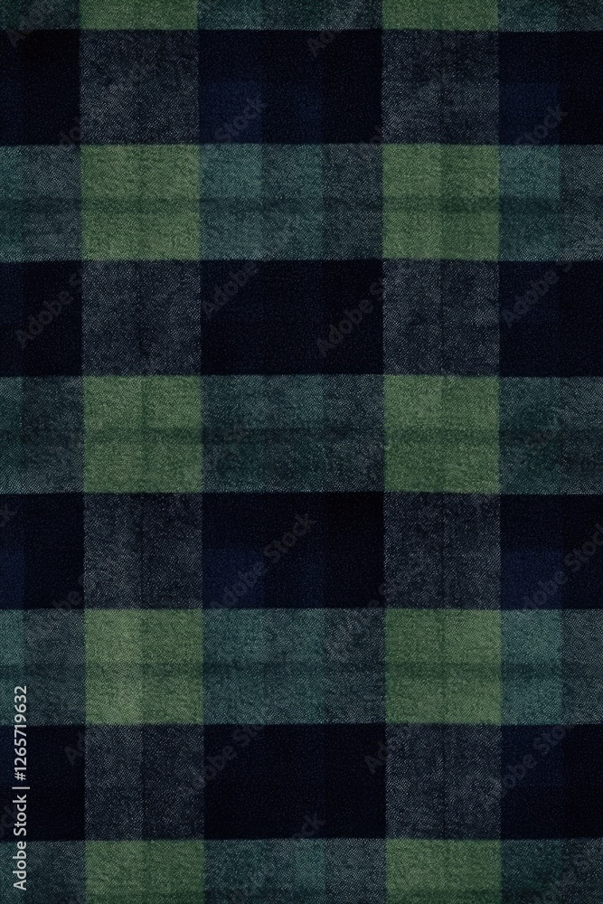 A decorative rug featuring a blue and green checkered design with a black border A decorative rug featuring a blue and green checkered design with a black border