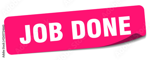 job done sticker. job done label