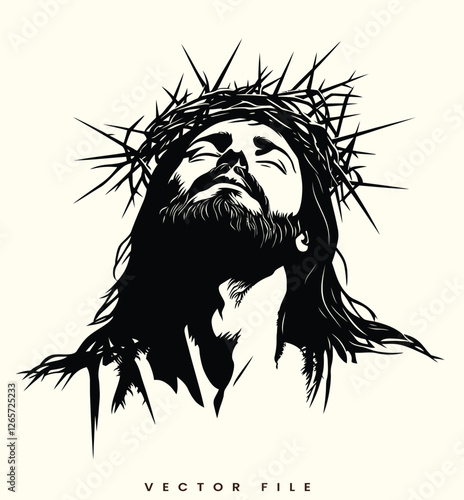Editable Vector of Jesus
