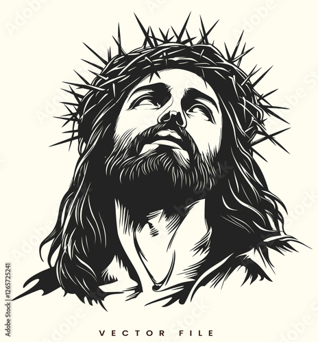 Editable Vector of Jesus